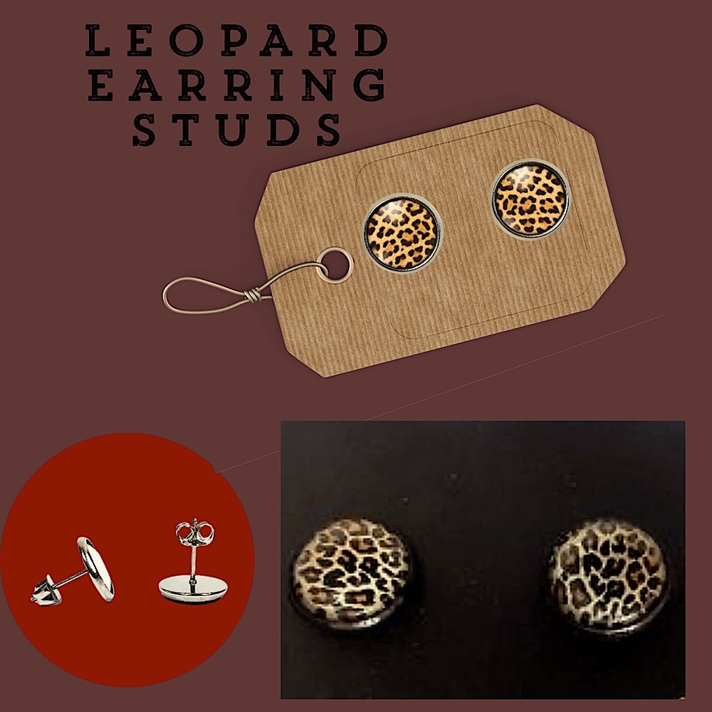 Animal Print Stud Earrings